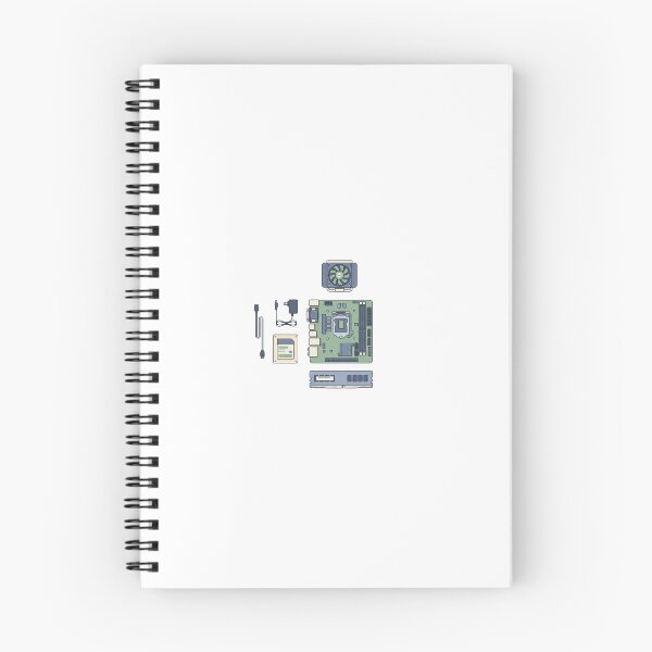 Item preview, Home Server Build Parts Flatlay - Homelab DIY Illustration designed and sold by Node & Switch.
