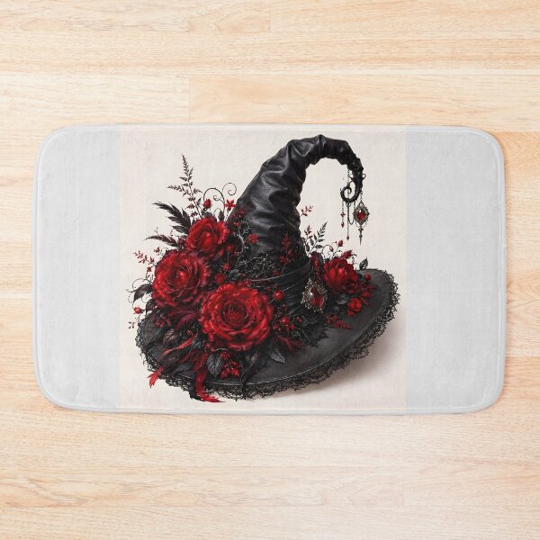 Item preview, Black Witch Hat with Red Accents designed and sold by DoveArtDesigns.