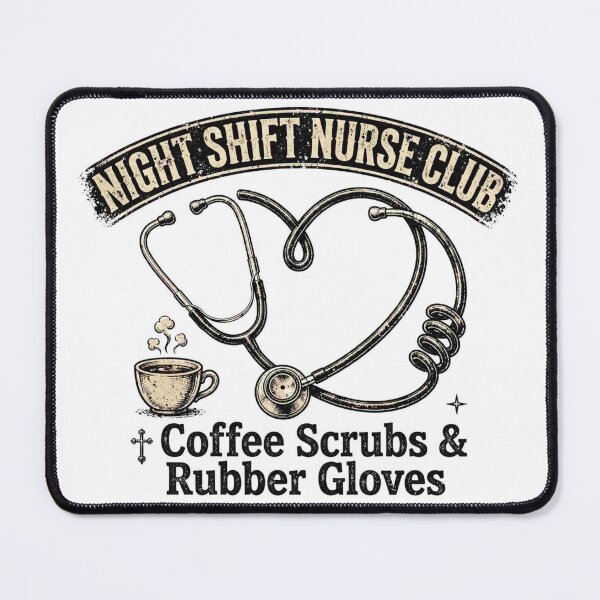 Item preview, Night Shift Nurse Club - Coffee Scrubs Rubber Gloves Tee designed and sold by Petringo.