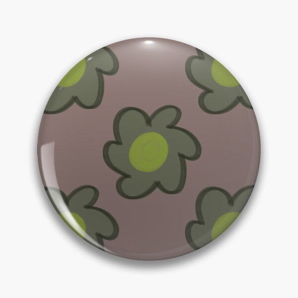 Artikelvorschau, Olivgrünes, handgezeichnetes Retro-Blumenmuster | 70er-Jahre-Grandmillennial-Muster entworfen und verkauft von CaramelCo.