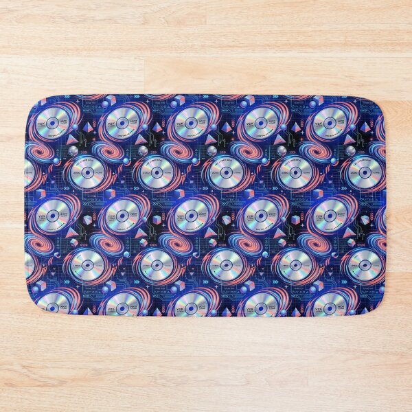 Item preview, Spinning Cd Discs & Spiral Vortexes Y2K Cyber Pattern designed and sold by StickVerse by Owais.