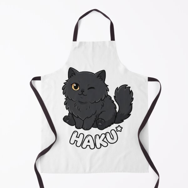 Item preview, Cute Fluffy Black Cat Winking Haku Kawaii Chibi Kitten designed and sold by PetalsPaws.