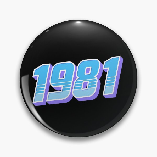 Item preview, "1981" retro synthwave style blue and purple designed and sold by Wawan35200.
