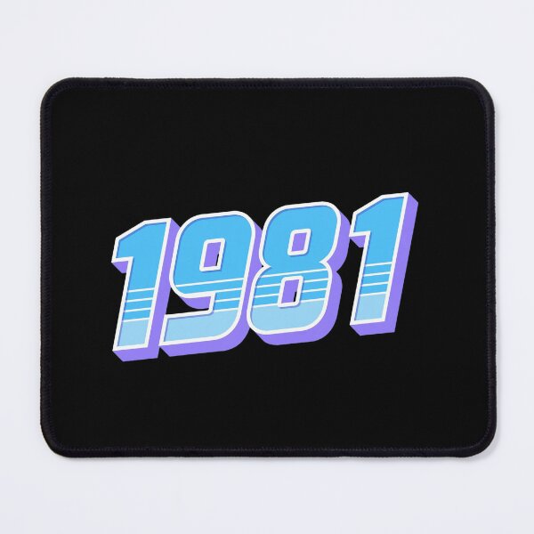 Item preview, "1981" retro synthwave style blue and purple designed and sold by Wawan35200.