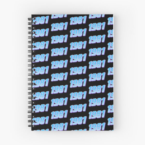 Item preview, "1981" retro synthwave style blue and purple designed and sold by Wawan35200.