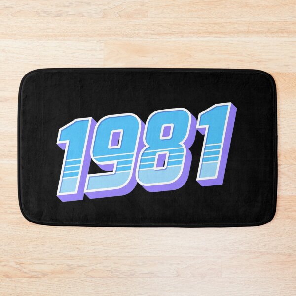 Item preview, "1981" retro synthwave style blue and purple designed and sold by Wawan35200.