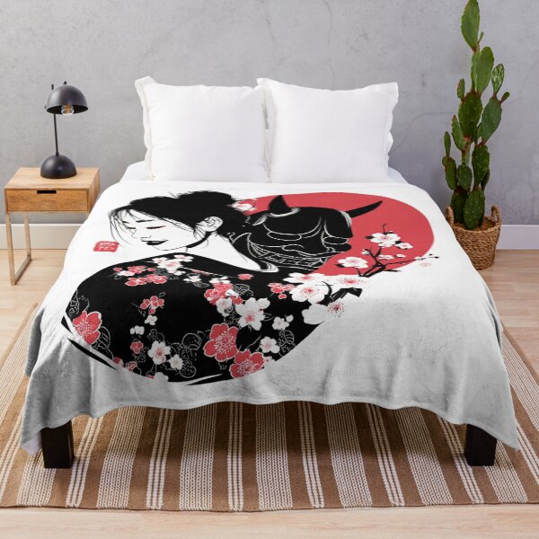 Item preview, japanese hannya mask red moon designed and sold by chickencute.