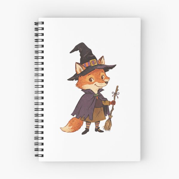 Item preview,  Cute Witch Fox – Magical Woodland Halloween - Fox Witch Riding a Broom designed and sold by SOUFIANE1991.