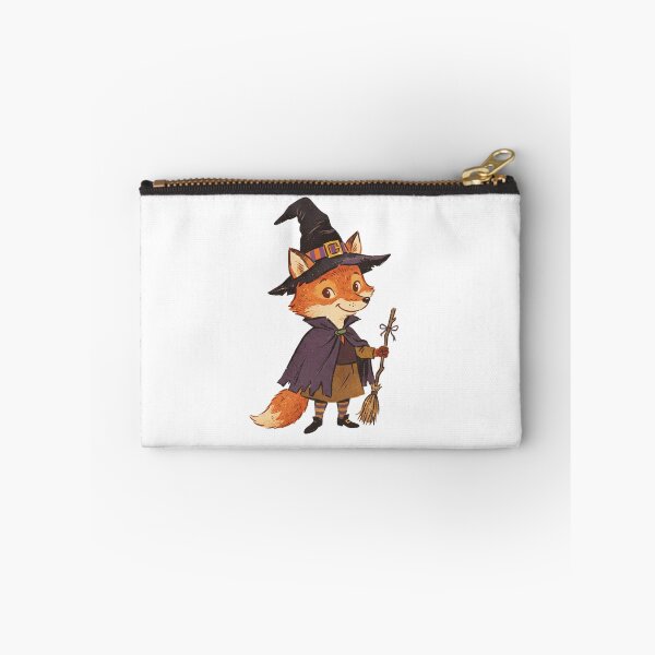 Item preview,  Cute Witch Fox – Magical Woodland Halloween - Fox Witch Riding a Broom designed and sold by SOUFIANE1991.