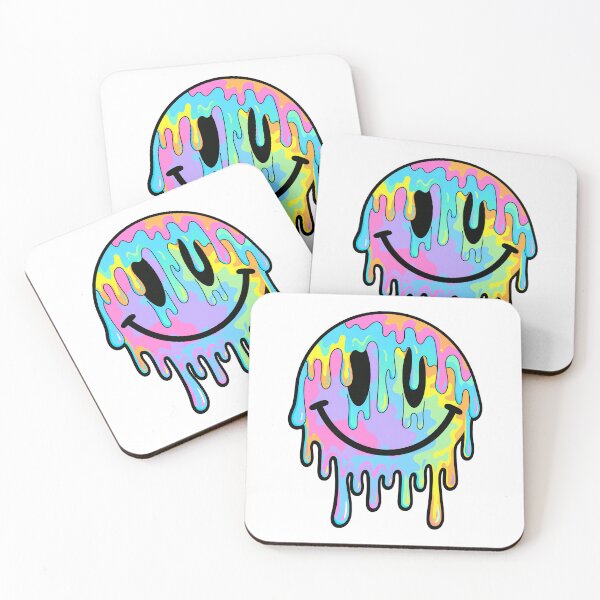Item preview, Melting Pastel Smiley Face - Trippy Drip Art designed and sold by Artdavesalzburg.