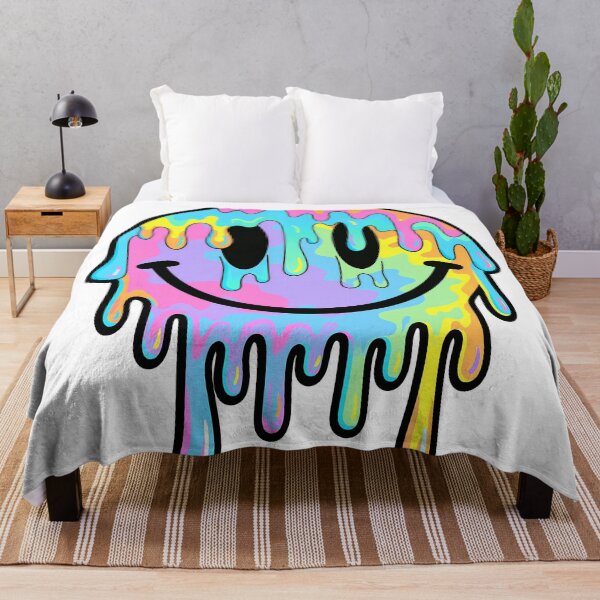 Item preview, Melting Pastel Smiley Face - Trippy Drip Art designed and sold by Artdavesalzburg.