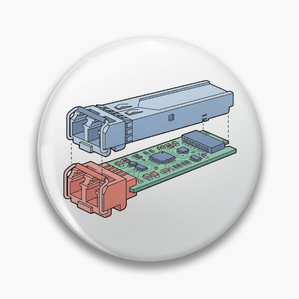 Item preview, SFP Transceiver Module Exploded View - Homelab Networking Art designed and sold by Node & Switch.
