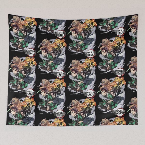 Item preview, Demon Slayer Squad Tanjiro Zenitsu Inosuke Genya designed and sold by Dravienart.