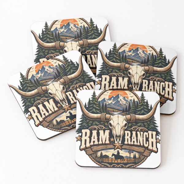 Item preview, Vintage Ram Ranch Western Longhorn Skull Cowboy Graphic | Rustic Ranch Life Design designed and sold by CreativeNest Prints.