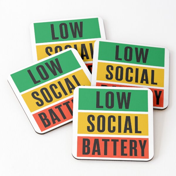 Item preview, Low Social Battery Funny Introvert Quote designed and sold by the-dovlat.