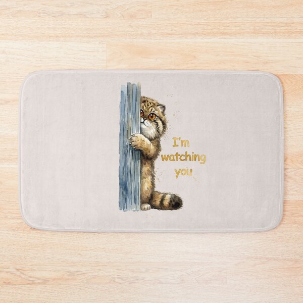 Item preview, Watercolor Pallas Cat Peering - I'm Watching You designed and sold by PawtopiaArt.