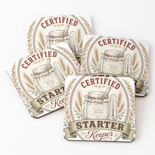 Item preview, Certified Starter Keeper Vintage Sourdough Badge designed and sold by BoosterShop.