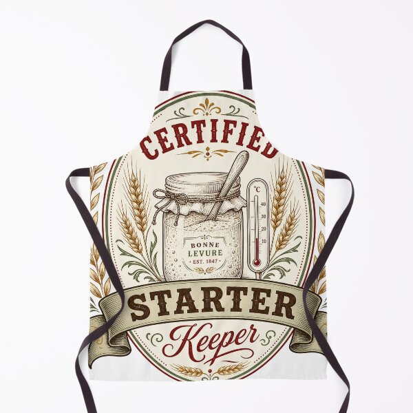 Item preview, Certified Starter Keeper Vintage Sourdough Badge designed and sold by BoosterShop.