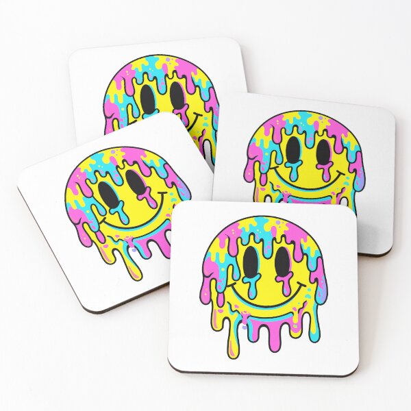 Item preview, Neon Melting Smiley Face - Psychedelic Dripping Art designed and sold by Artdavesalzburg.