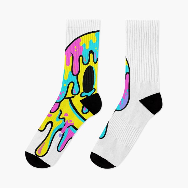 Item preview, Neon Melting Smiley Face - Psychedelic Dripping Art designed and sold by Artdavesalzburg.