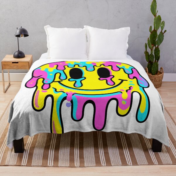 Item preview, Neon Melting Smiley Face - Psychedelic Dripping Art designed and sold by Artdavesalzburg.
