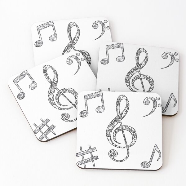 Item preview, Music Notes Zentangle designed and sold by DesignPMG.