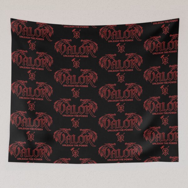 Item preview, Valor Unleash the Power Red Twin Dragons Crest designed and sold by Dravienart.