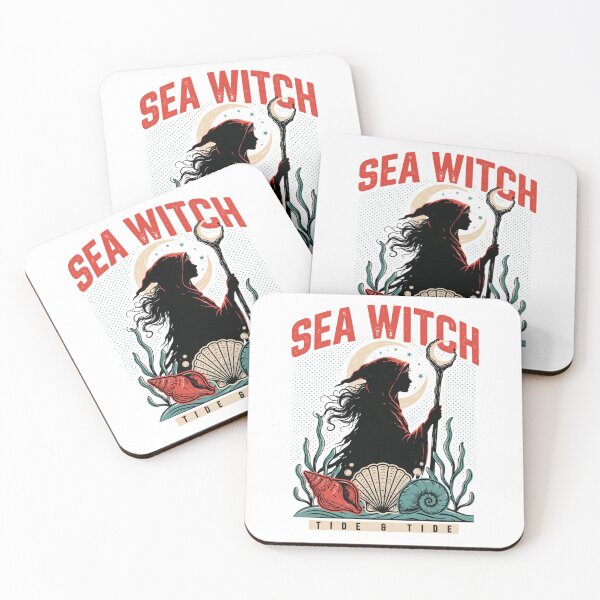 Item preview, Sea Witch Halloween Design – Ocean Coven Shells & Moon Graphic Tee v1 designed and sold by DarylWelsh2024.