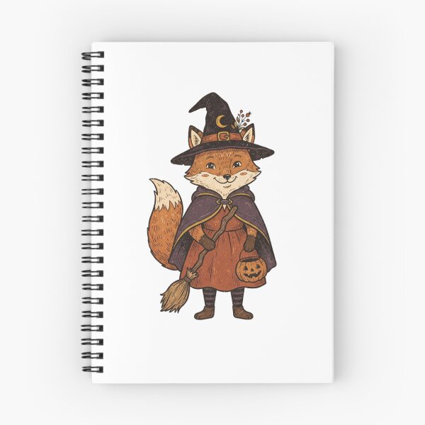 Item preview,  Cute Witch Fox – Magical Woodland Halloween - Fox Witch Riding a Broom designed and sold by SOUFIANE1991.