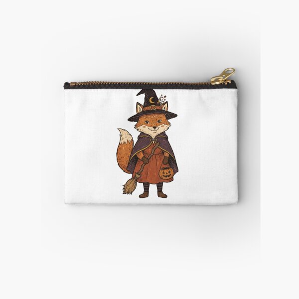Item preview,  Cute Witch Fox – Magical Woodland Halloween - Fox Witch Riding a Broom designed and sold by SOUFIANE1991.