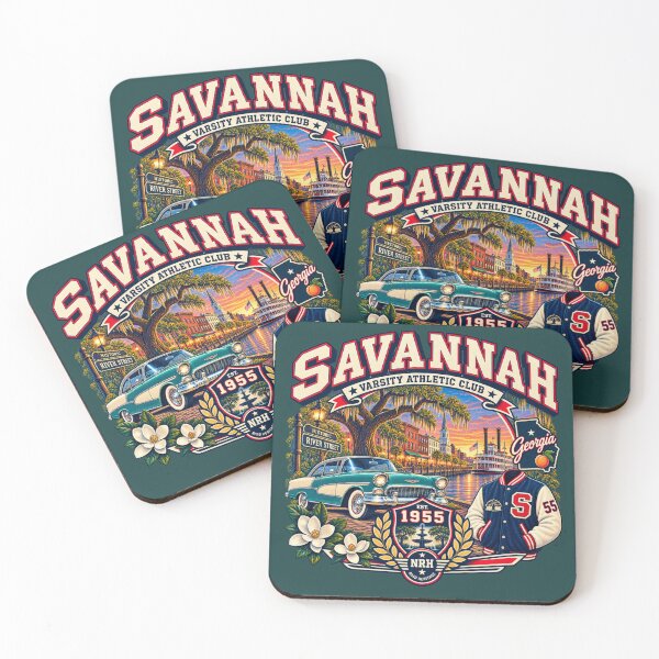 Item preview, Savannah Georgia Varsity 1955 Design designed and sold by Normandy Road Heritage™ - Vintage Garage Art.