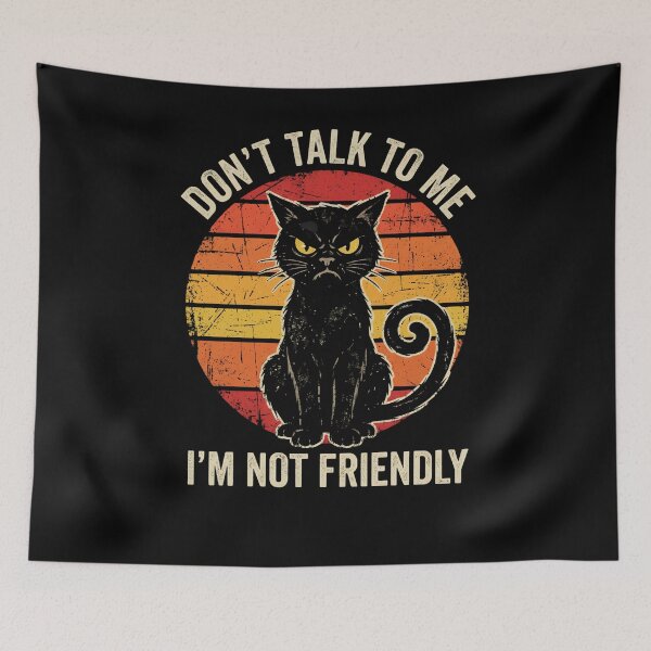 Item preview, Don't Talk To Me I'm Not Friendly Grumpy Cat Introvert Funny Feline  designed and sold by w66aboo.