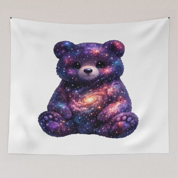 Item preview, Ultra Premium Cosmic Galaxy Teddy Bear PNG Sticker designed and sold by SunilVault.
