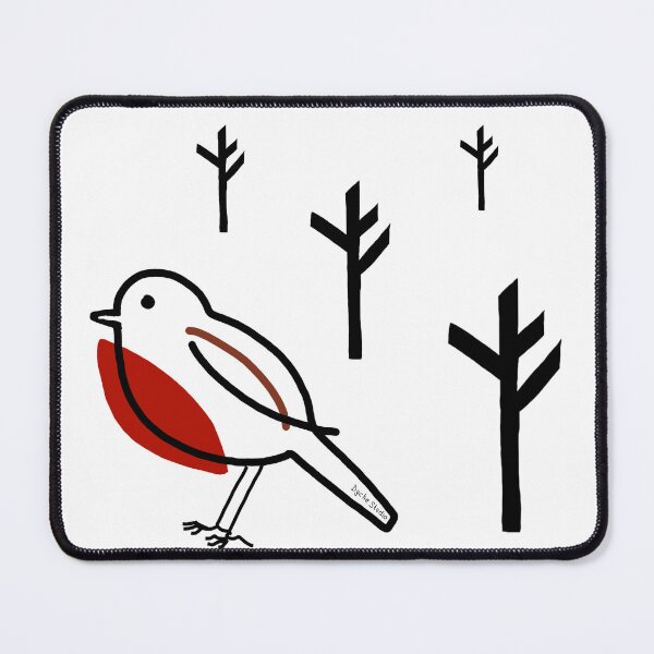 Item preview, Minimalist Robin Line Art with Winter Tree designed and sold by Dyche Studio.