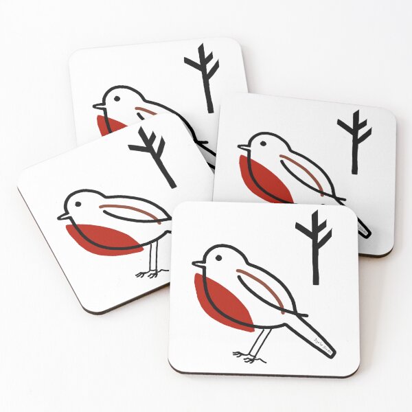 Item preview, Minimalist Robin Line Art with Winter Tree designed and sold by Dyche Studio.