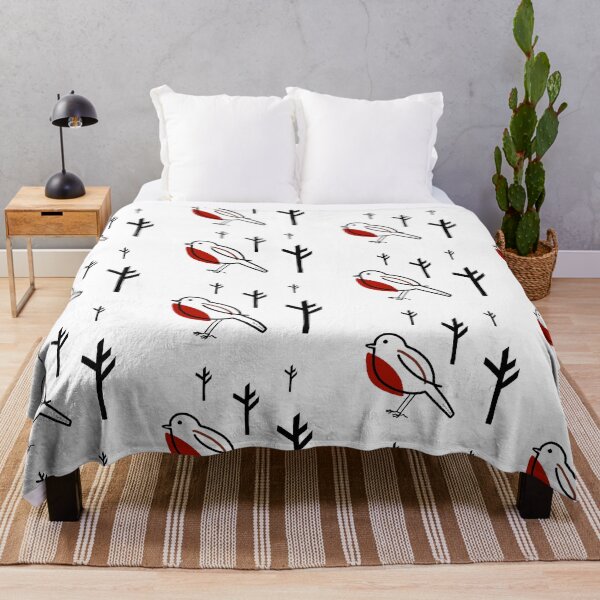 Item preview, Minimalist Robin Line Art with Winter Tree designed and sold by Dyche Studio.