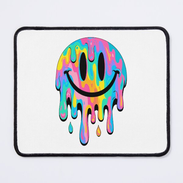 Item preview, Psychedelic melting smiley face - Colorful rainbow liquid art designed and sold by Artdavesalzburg.