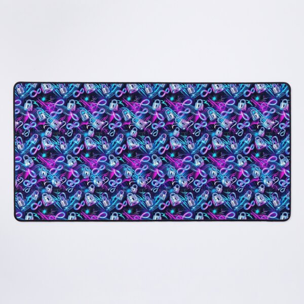Item preview, Tiny Padlocks & Infinity Loops Y2K Cyber Pattern designed and sold by StickVerse by Owais.