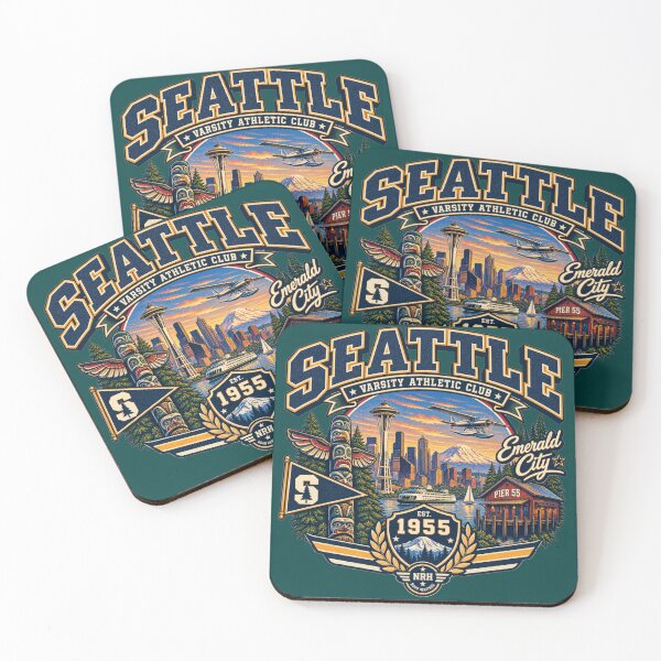 Item preview, Seattle Washington Varsity 1955 Design designed and sold by Normandy Road Heritage™ - Vintage Garage Art.