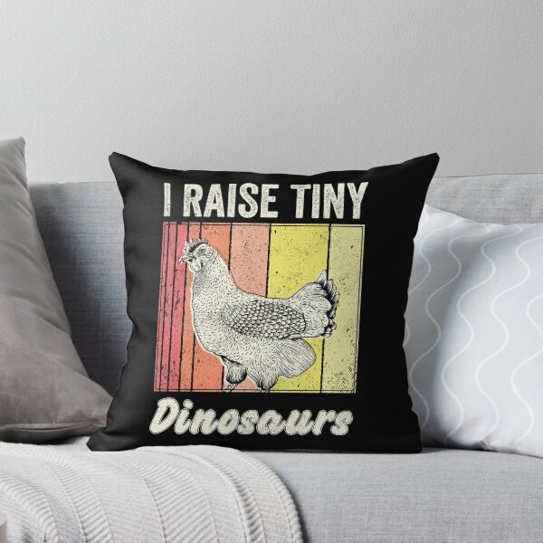 Item preview, I Raise Tiny Dinosaurs Funny Retro Vintage Farmer Chicken designed and sold by Saad Akchich.