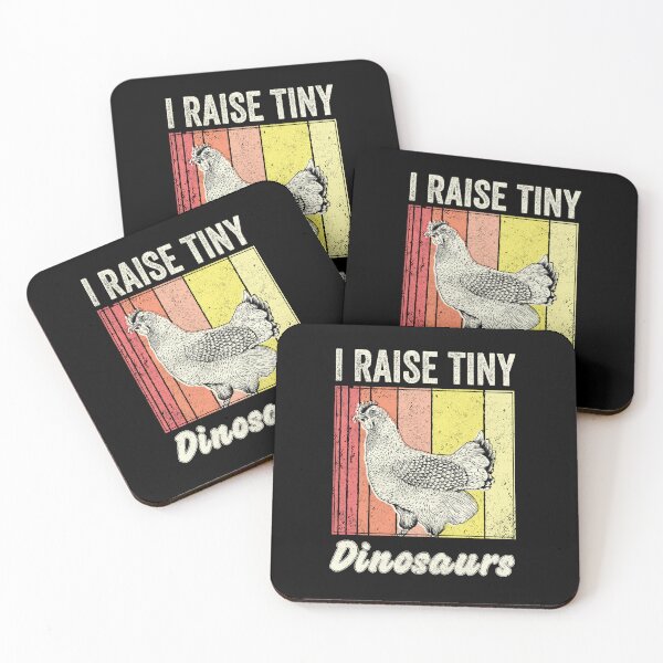 Item preview, I Raise Tiny Dinosaurs Funny Retro Vintage Farmer Chicken designed and sold by Saad Akchich.