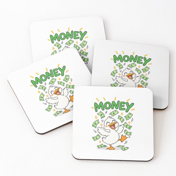 Item preview, Funny Money Duck – Happy Duck With Flying Euro Bills designed and sold by Medya-Tivation.