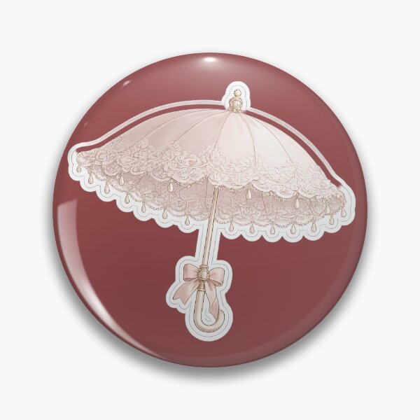 Item preview, Vintage Pink Parasol Sticker | Lace Pearl Bow | Romantic Coquette Feminine Aesthetic designed and sold by PawsAndpetalstudio.