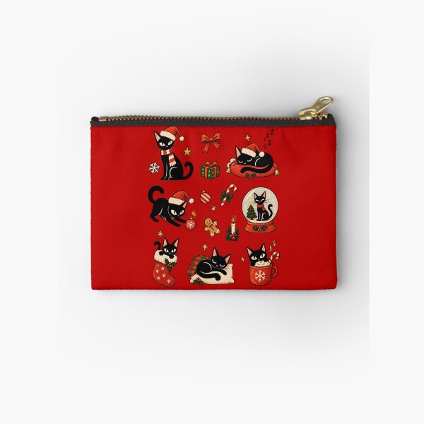 Item preview, Meowy Christmas Cute Black Cat Cozy Sticker Sheet Holiday Pack  designed and sold by Artycom.