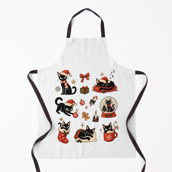 Item preview, Meowy Christmas Cute Black Cat Cozy Sticker Sheet Holiday Pack  designed and sold by Artycom.