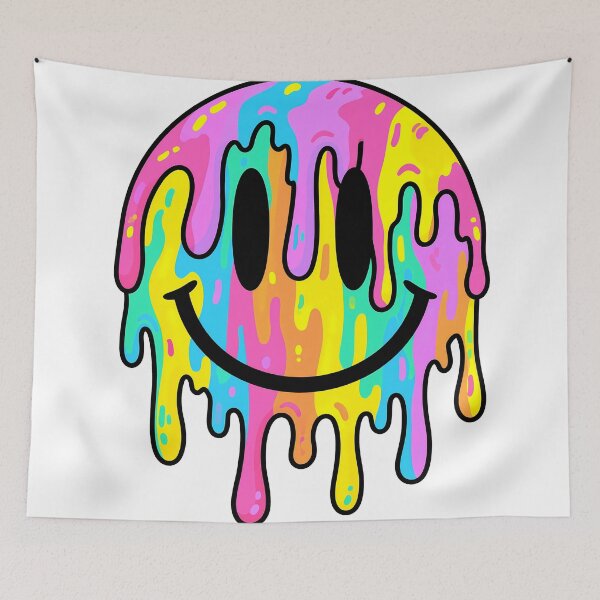 Item preview, Colorful melting smiley face - Retro Pop Art & Trippy Vibes designed and sold by Artdavesalzburg.