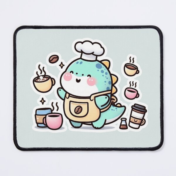 Item preview, Tiny Chef, Big Brew | Dinosaur Barista designed and sold by Safe Haven Pets.
