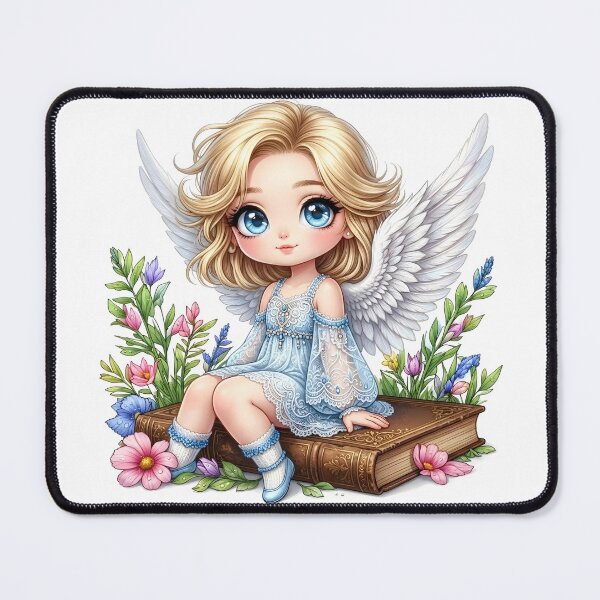 Item preview, Cute Angel with Beautiful Flowers designed and sold by Pim-Crystal.