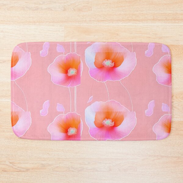 Item preview, WHITE POPPY H010 SHEER GOSSAMER PEACH PINK Stained Glass Art Print Party Decoration~Baby/Bridal/Wedding/Birthday Gift Favor designed and sold by Spinning Plates 360.