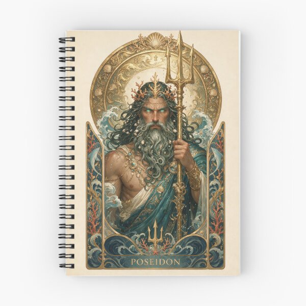 Item preview, Poseidon Sea God Art Nouveau Card designed and sold by Lineer22.